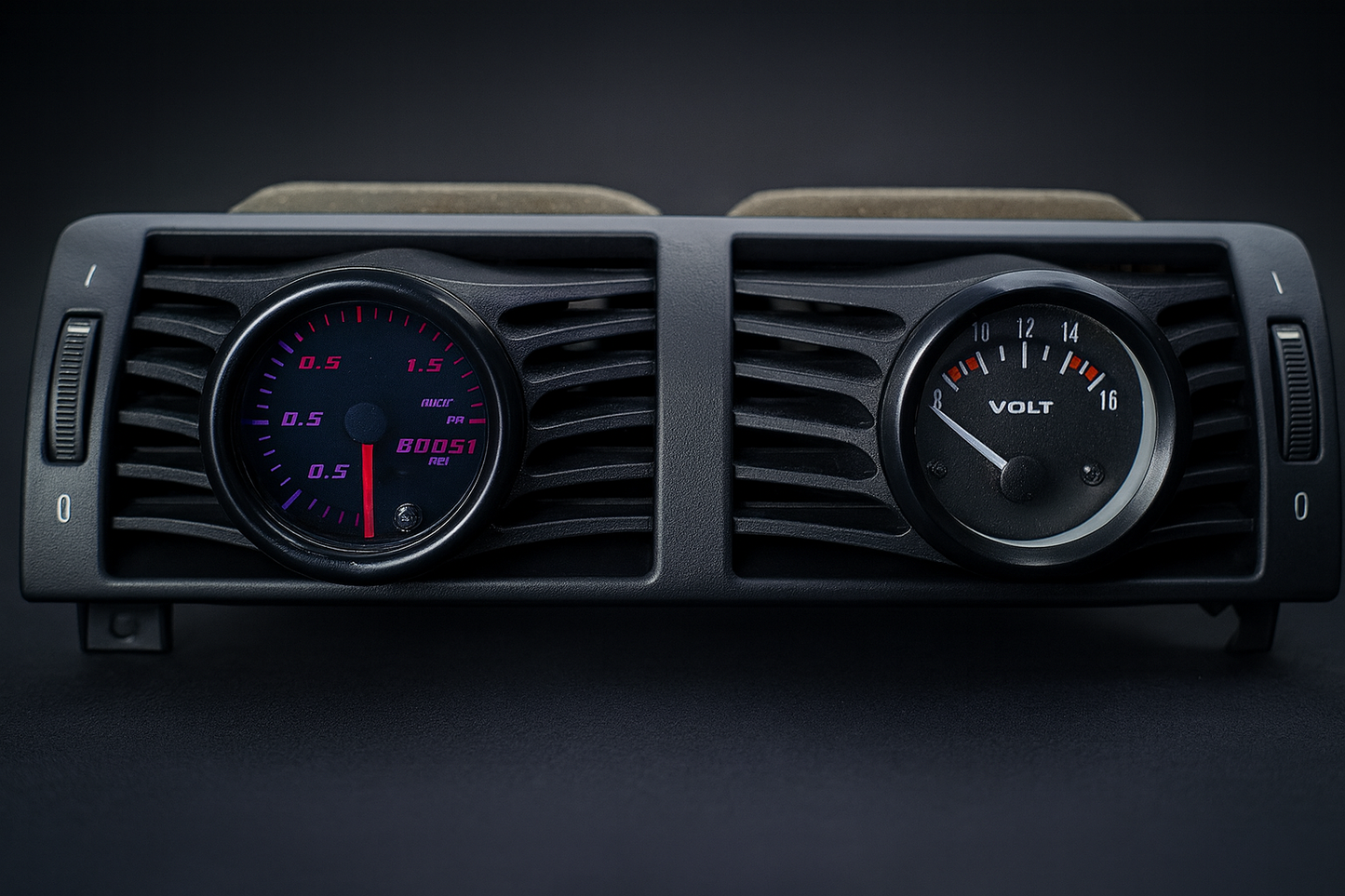 BMW E46 (1997–2006) – Soporte Gauge Pod V2 para Rejilla de Aire | Manómetro 52 mm