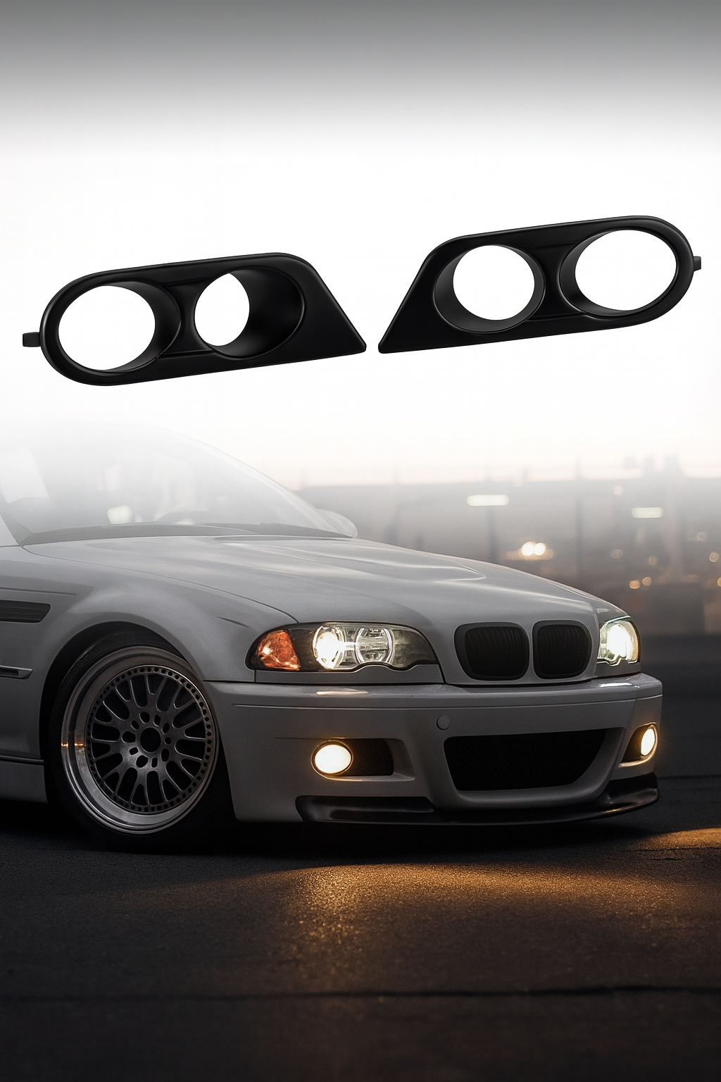BMW E46 CONDUCTO DE AIRE M3 + CUBIERTAS DE LUZ ANTINIEBLA – DERECHA / IZQUIERDA
