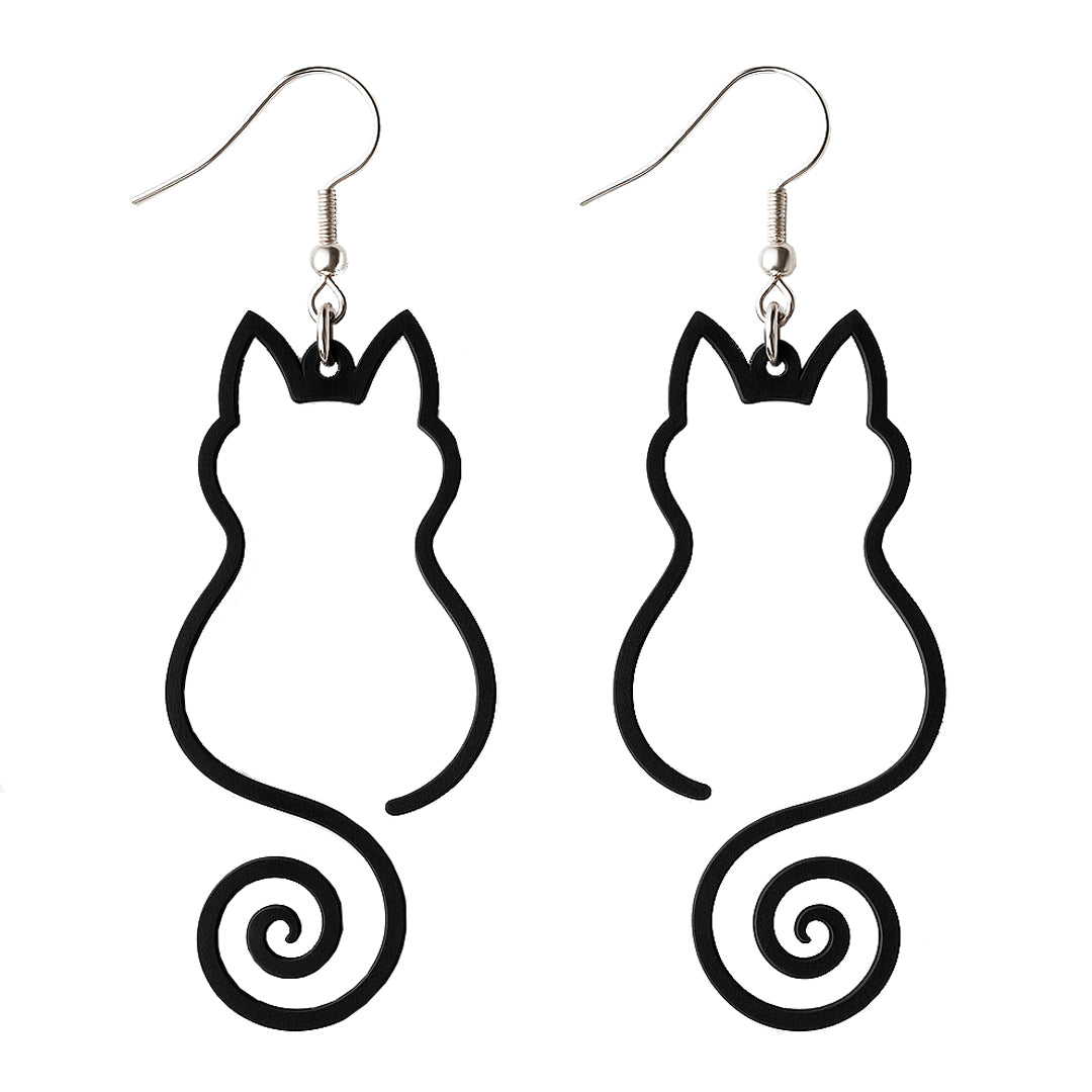 PENDIENTES SILUETA DE GATO