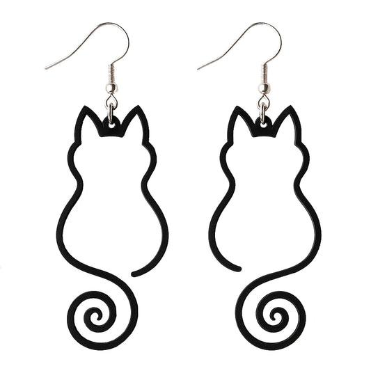 PENDIENTES SILUETA DE GATO